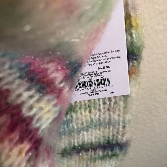 Vylette Multi Rainbow Space Dye Sweater XL - Picture 7 of 7